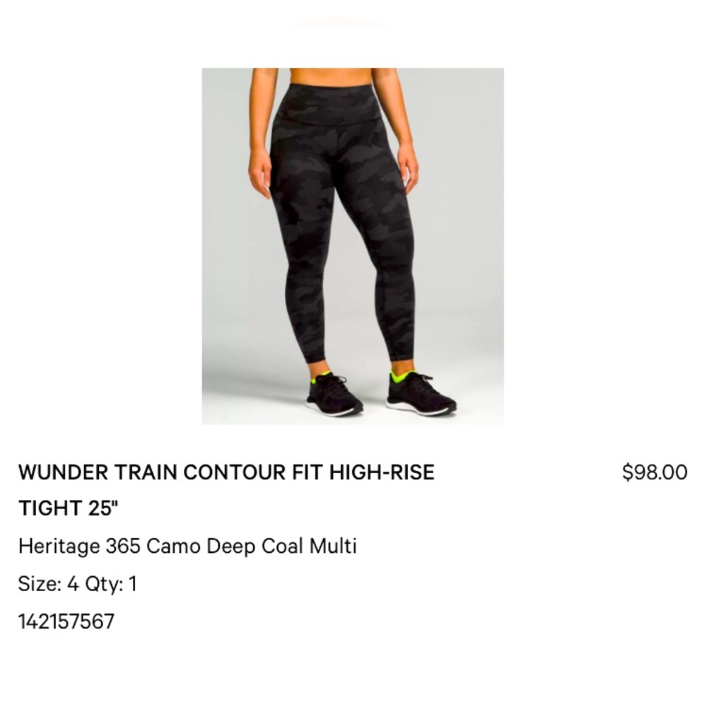 LuluLemon Wunder Train Contour fit High-rise